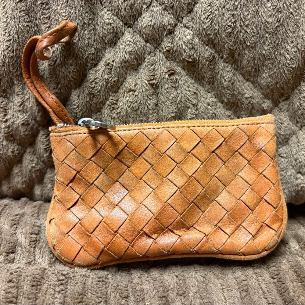 Bottega Veneta Orange/Brown Coin Purse